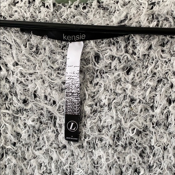 Black and white specked fuzzy cardigan - Picture 2 of 2